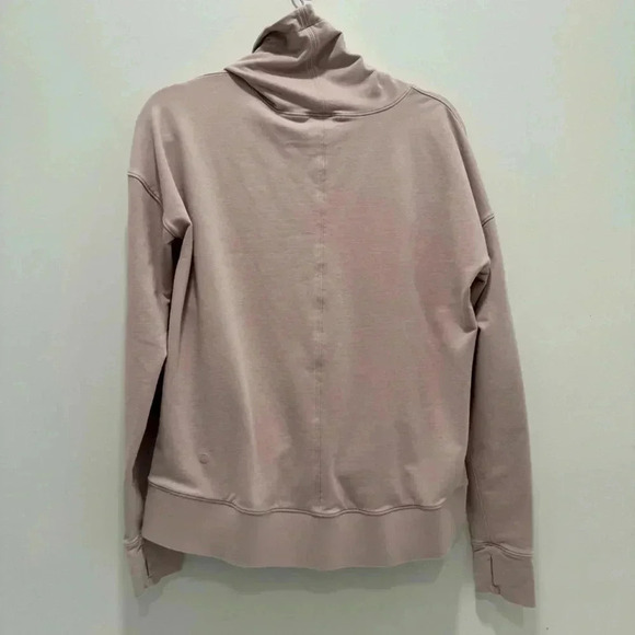 Lululemon Go Forward Blush Pink Pullover‎ Turtleneck Sweatshirt Size 8 - Picture 6 of 10